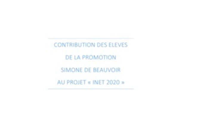 Contribution de la promotion Simone de Beauvoir au projet « INET 2020 »